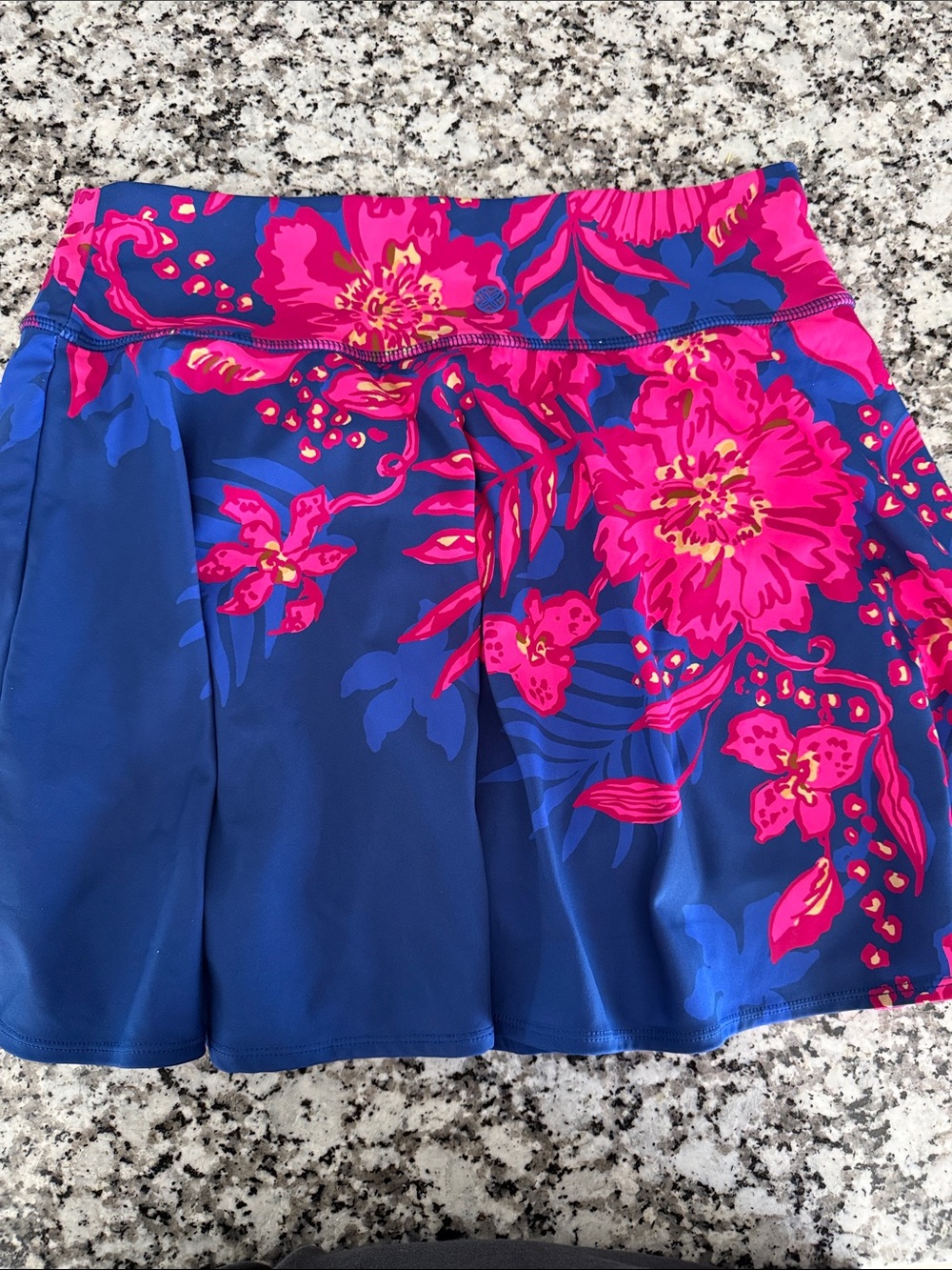Never Worn! Lilly Pulitzer Blue & Pink Floral A-Line Women's Skort - Picture 3 of 4